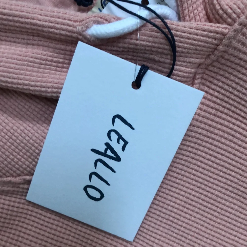 Leallo waffle cotton stretch hoodie sweatshirt - Picture 7 of 9